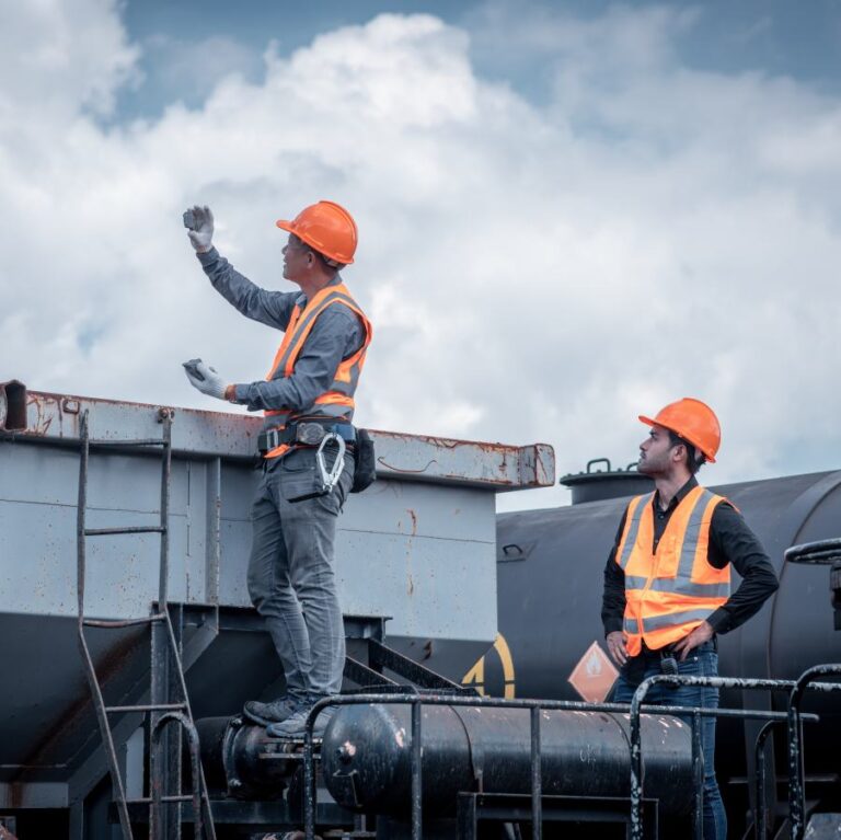 workers at dump site