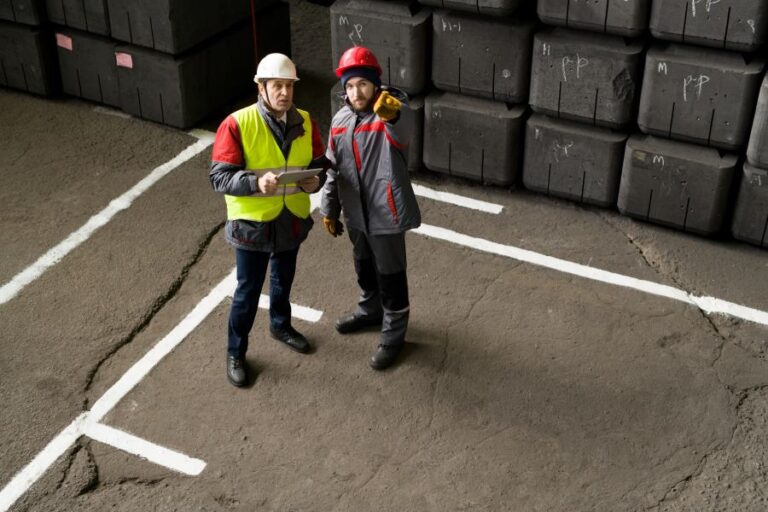 workers on site